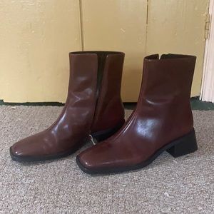 Vagabond Blanca Boots in Chestnut Brown Leather Size 40